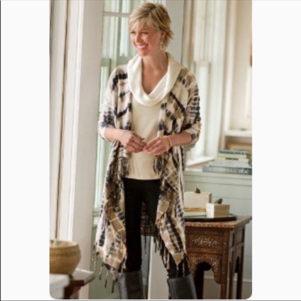 Soft Surroundings Tie Die Cardigan Sweater
